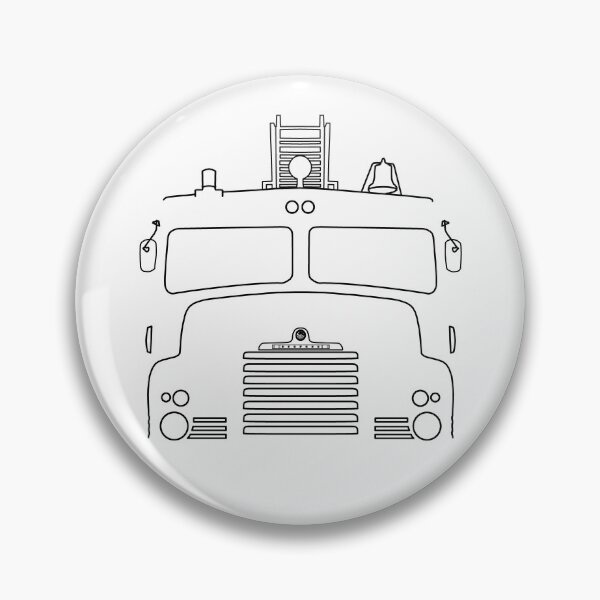 Item preview, Bedford Green Goddess pump fire engine outline graphic (black)  designed and sold by soitwouldseem.