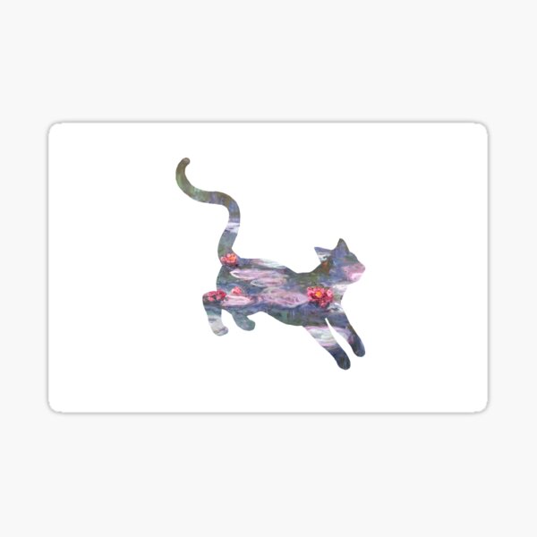 Waterlily Monet Cat Sticker