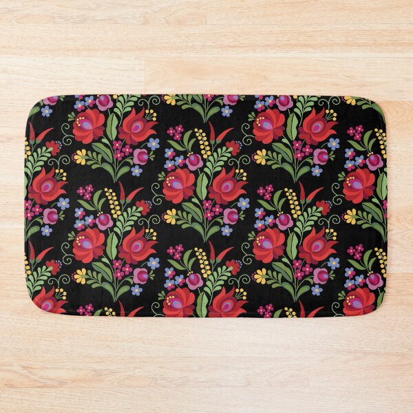Item preview, Hungarian Folk Design Red Peppers on Black designed and sold by Barbara Pixton.