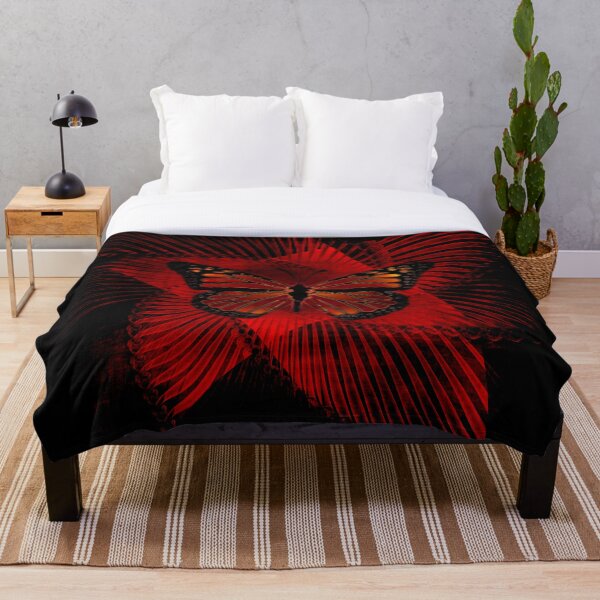 Item preview, Grunge Aesthetic Monarch Butterfly Design in Red Black designed and sold by RootSquare.