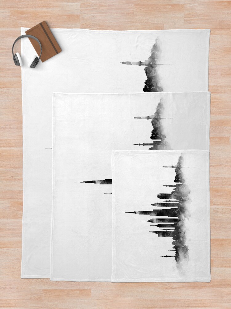 "Dubai Skyline" Throw Blanket by MonnPrint Redbubble