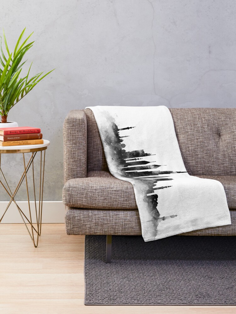 "Dubai Skyline" Throw Blanket by MonnPrint Redbubble