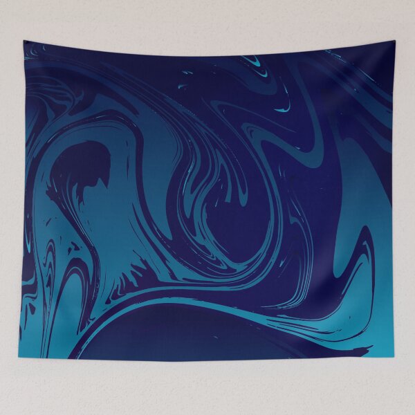 Item preview, Funky, blue swirling abstract pattern  designed and sold by yougalore.