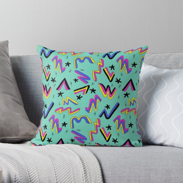 Summer Doodles Throw Pillow