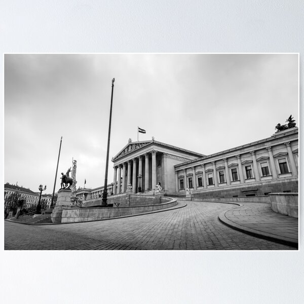 Item preview, Austrian Parliament Building in monochrome designed and sold by wellsie82.