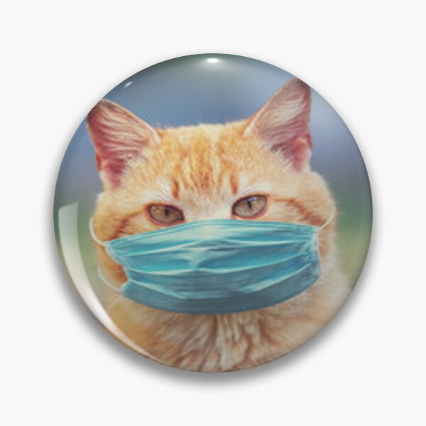 Item preview, Cute Cat With Face Mask Funny Design designed and sold by lyrjan45.