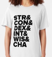 D & D Eigenschaften abgekürzt Slim Fit T-Shirt