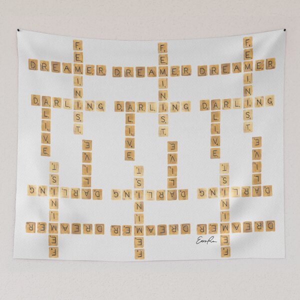 Item preview, Watercolor Scrabble Board for Dreamers designed and sold by EmmaLula.