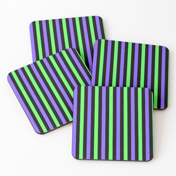 Item preview, Basic Vertical Stripes - Black, Green & Purple designed and sold by TheFrostedDonut.