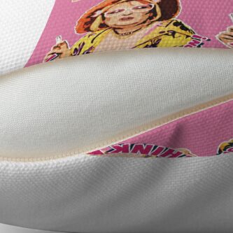 Alternate view of Linda La Hughes (Nipple Pink) Throw Pillow
