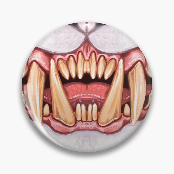 Item preview, Cat Teeth Face Mask in Snow designed and sold by hollowedskin.