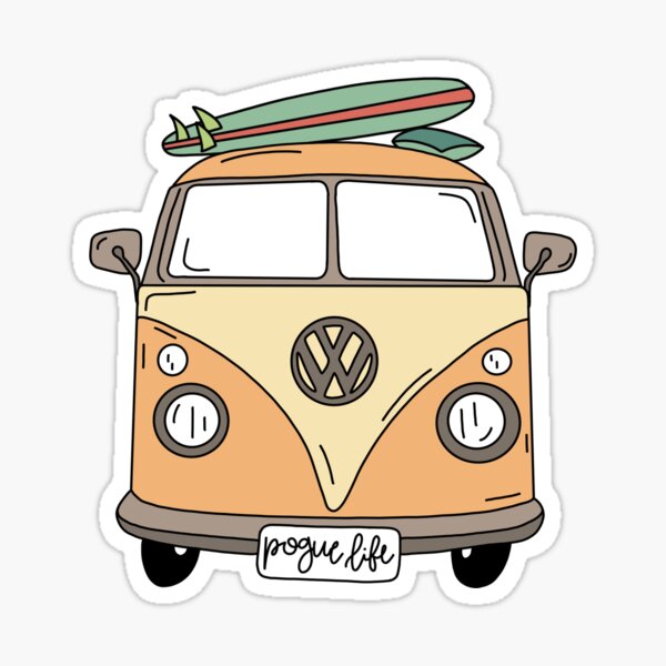 Outer Banks VW Van Sticker
