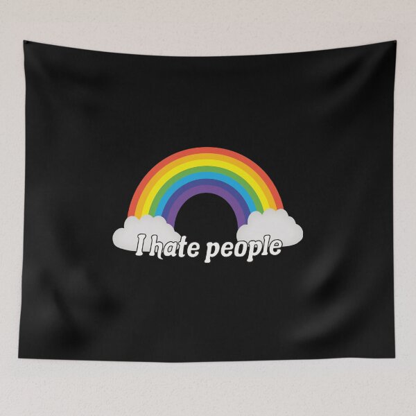 Item preview, I hate people - rainbow designed and sold by kat-de-signs.