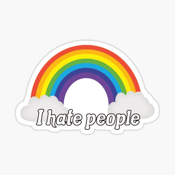 Item preview, I hate people - rainbow designed and sold by kat-de-signs.