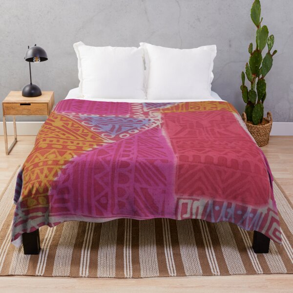 Item preview, Geometric Batik in Pinks, Corals and Reds designed and sold by Leslie Rogers Todder.