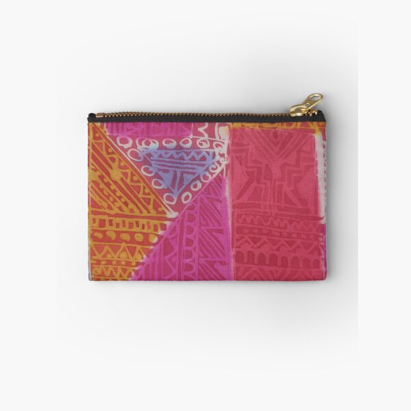 Item preview, Geometric Batik in Pinks, Corals and Reds designed and sold by Leslie Rogers Todder.