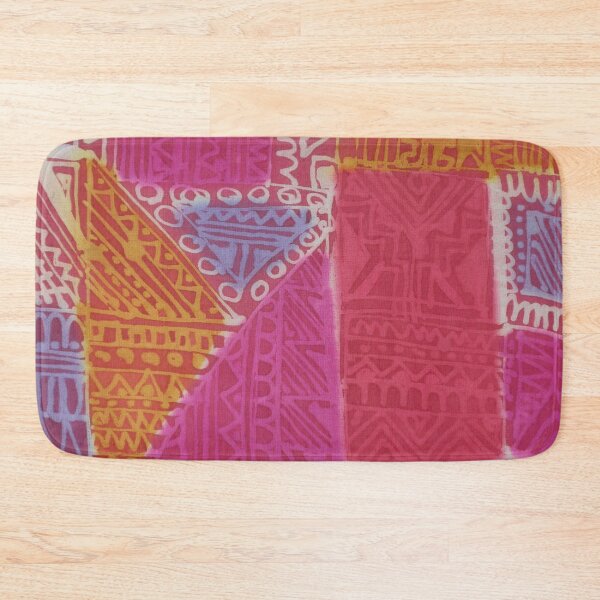 Item preview, Geometric Batik in Pinks, Corals and Reds designed and sold by Leslie Rogers Todder.