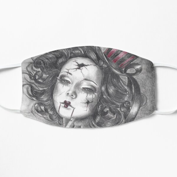 Garnet Birthstone Art Broken Doll Carnival Doll Mask