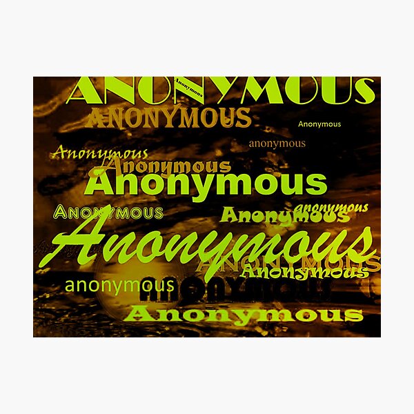 Item preview, Anonymous designed and sold by Gary Caruthers.