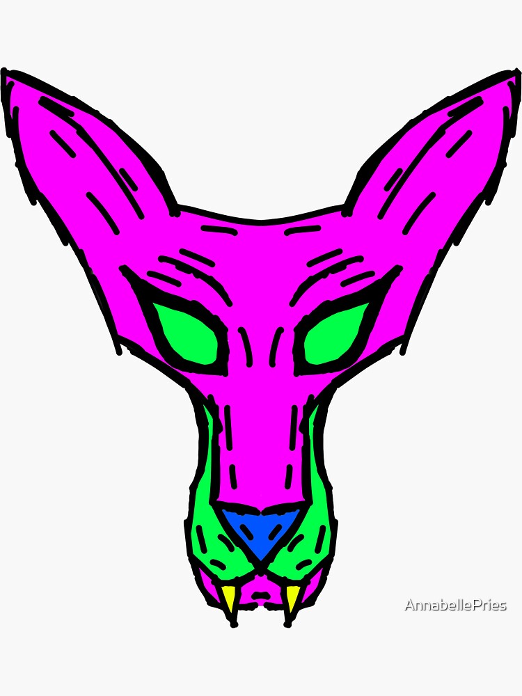 “Neon Coyote” Sticker by AnnabellePries | Redbubble