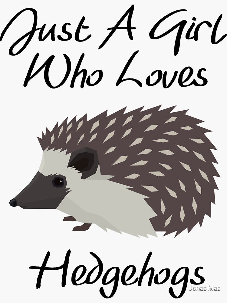 Just A Girl Who Loves Hedgehogs Hedgehog Owner Lover Teenage Girls Ts Sticker By Mustafa93