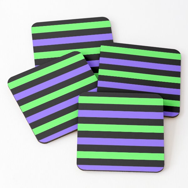 Item preview, Basic Chunky Stripes - Black, Green & Purple designed and sold by TheFrostedDonut.