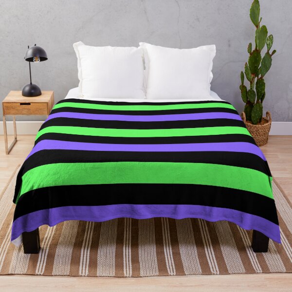 Item preview, Basic Chunky Stripes - Black, Green & Purple designed and sold by TheFrostedDonut.