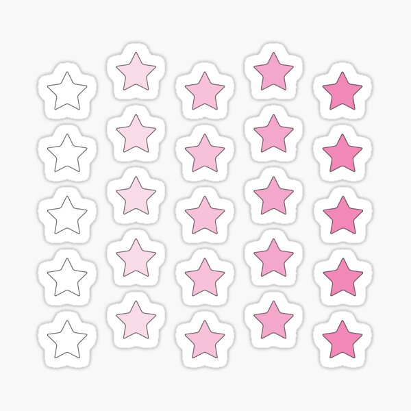 light pink stars Sticker for Sale by laineyrebecca