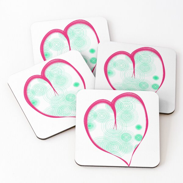 Item preview, heart red and green circle designed and sold by miaterinka.