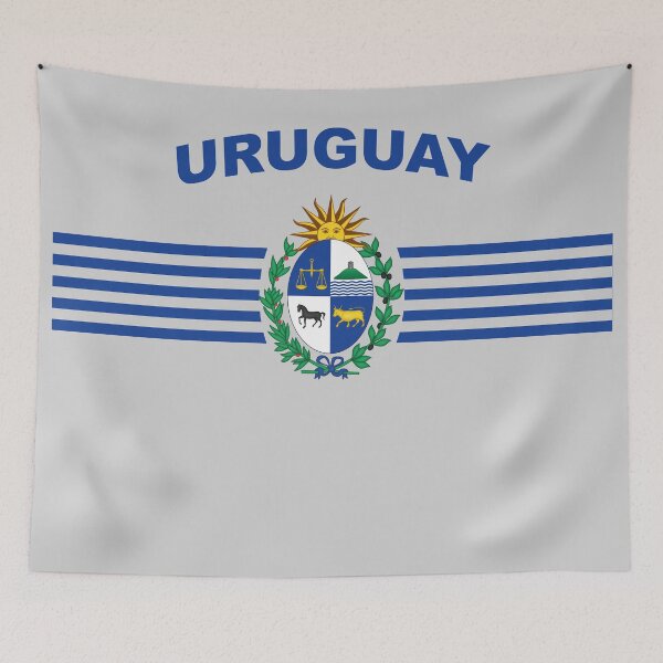 Item preview, Uruguay Badge with Blue Stripes designed and sold by AlessiaJD.