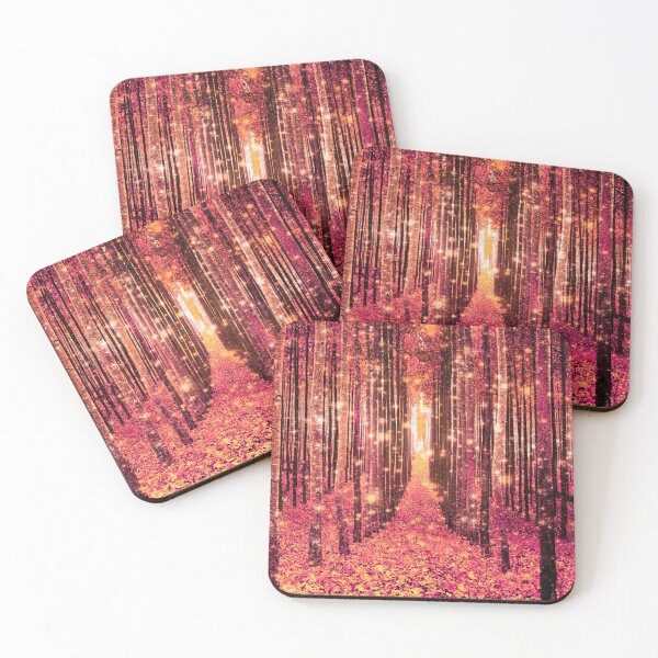 Item preview, Magical Forest Path Pink Living Coral  designed and sold by 2sweetsDesign.