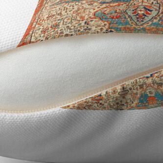 Alternate view of Mohtashan Kashan Persian Rug Print Throw Pillow