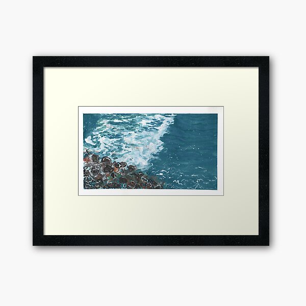 Waves Crashing Framed Art Print