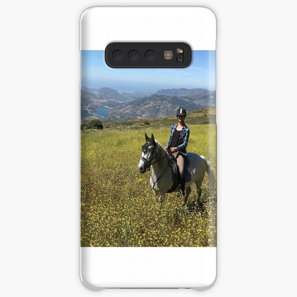 Zara and the yellow flower meadow Samsung Galaxy Phone Case