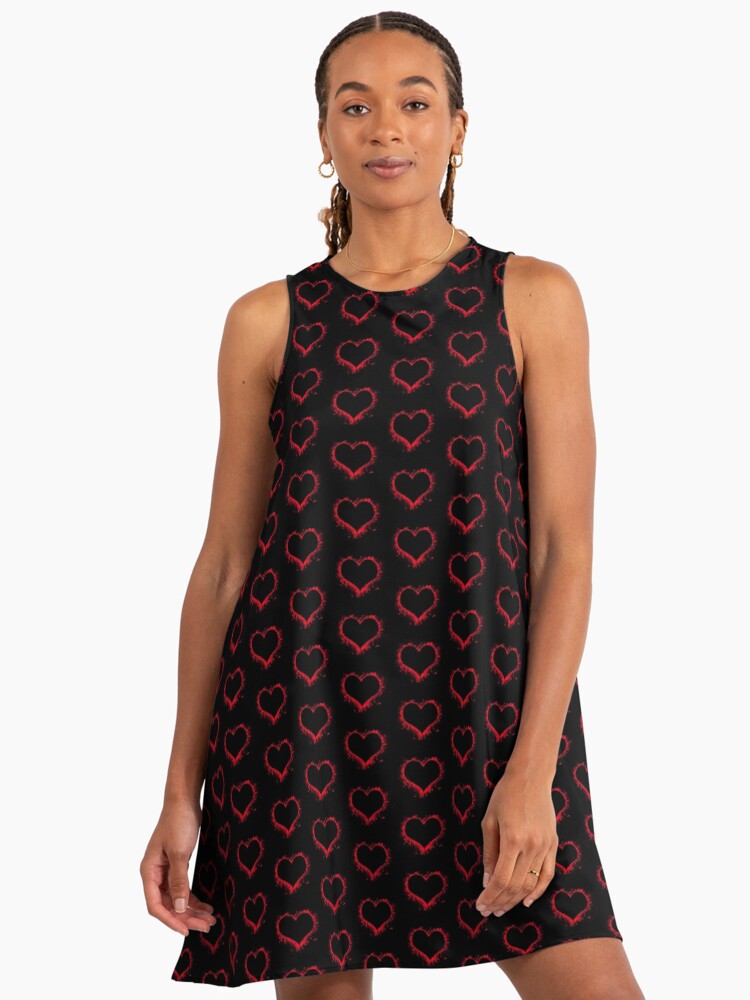 black red heart dress Tent Dress – SAERO COLLECTIVE │ 새로 콜렉티브