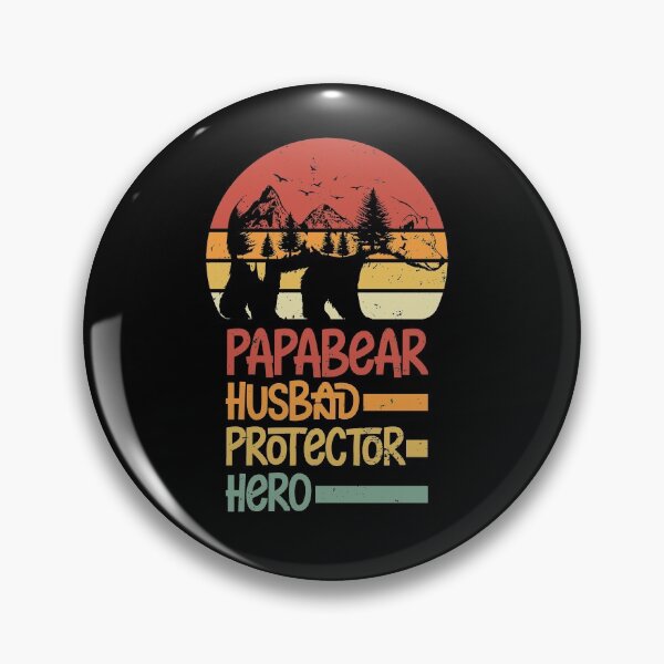 Item preview, Papa Bear Husband Protector Hero Vintage | Funny Fathers Day designed and sold by BeYourOwnHero.