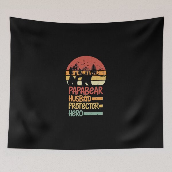 Item preview, Papa Bear Husband Protector Hero Vintage | Funny Fathers Day designed and sold by BeYourOwnHero.