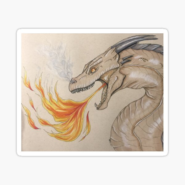 Fire breathing Dragon Sticker
