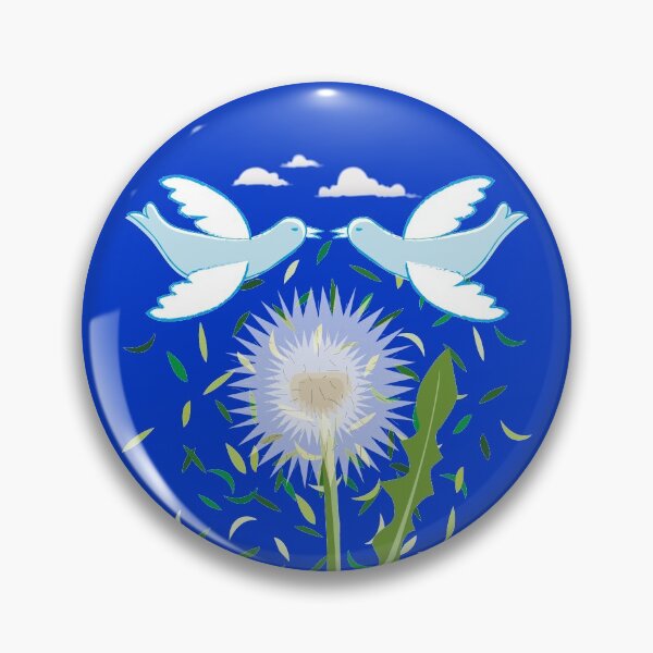 Item preview, 21 Blaue Vögel Liebe Kuss Liebespaar Pusteblume Blätter designed and sold by Margarita-Art.
