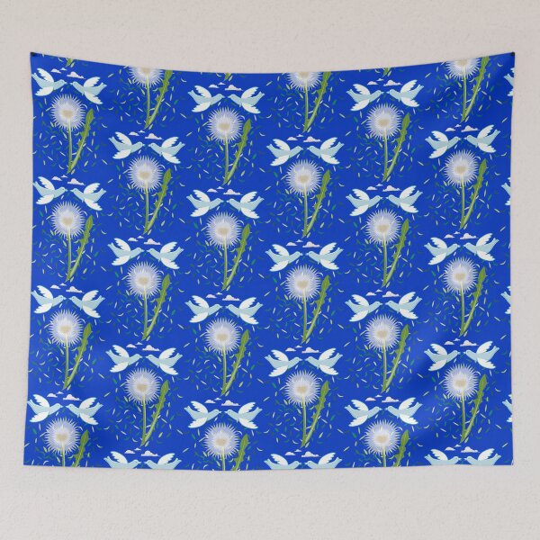 Item preview, 21 Blaue Vögel Liebe Kuss Liebespaar Pusteblume Blätter designed and sold by Margarita-Art.