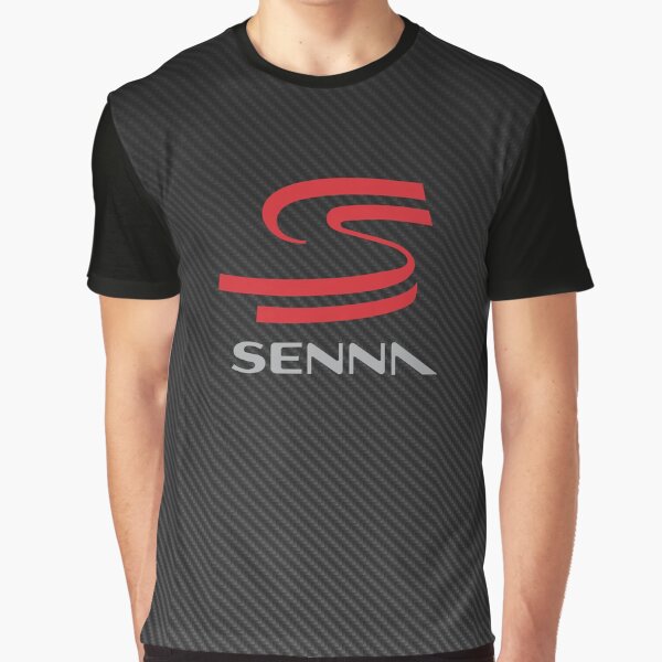 Ayrton Senna Carbon logo Graphic T-Shirt