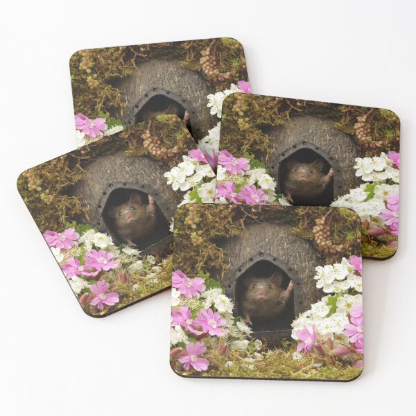 Item preview, George the mouse in a log pile House spring flowers  designed and sold by Simon-dell.