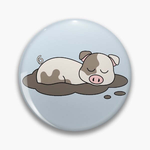 Item preview, Sleeping piglet in mud pool designed and sold by HotVector.
