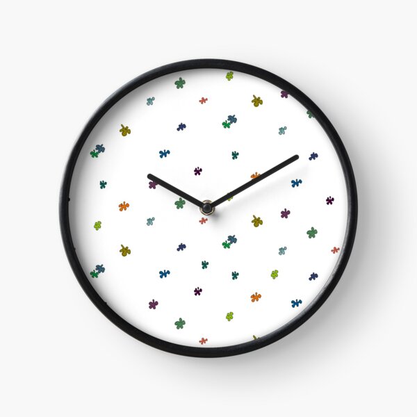 Coloured flowers Clock