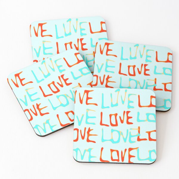 Item preview, LOVE alphabet handwriting drawing in red and blue designed and sold by Mrvell.