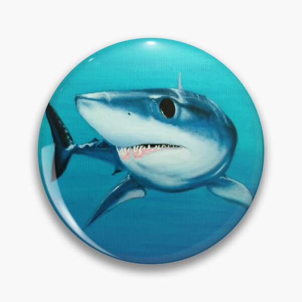 Mako Shark Portrait Pin