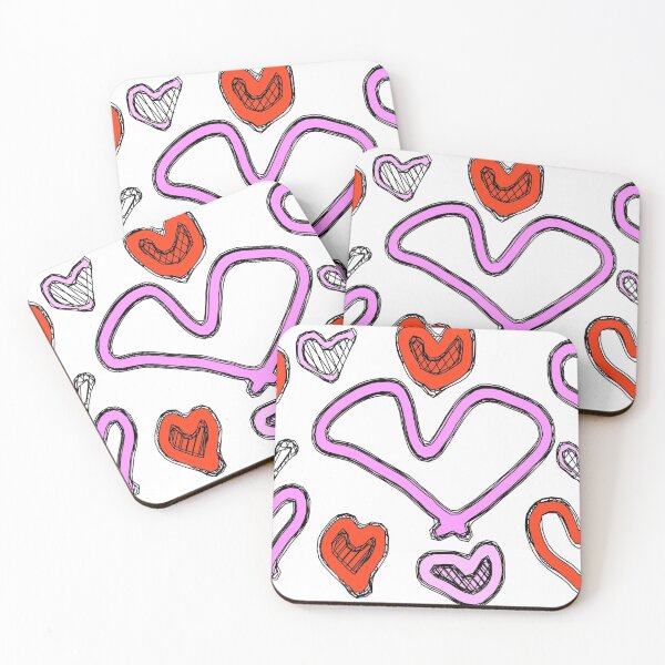 Item preview, red and pink heart shape graffiti drawing designed and sold by Mrvell.
