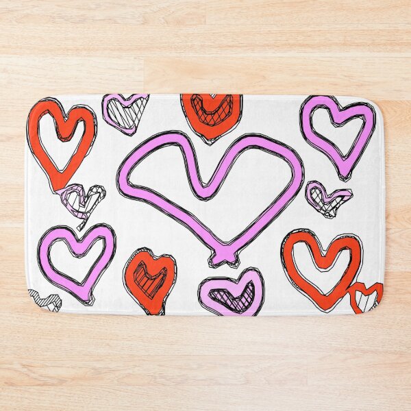 Item preview, red and pink heart shape graffiti drawing designed and sold by Mrvell.