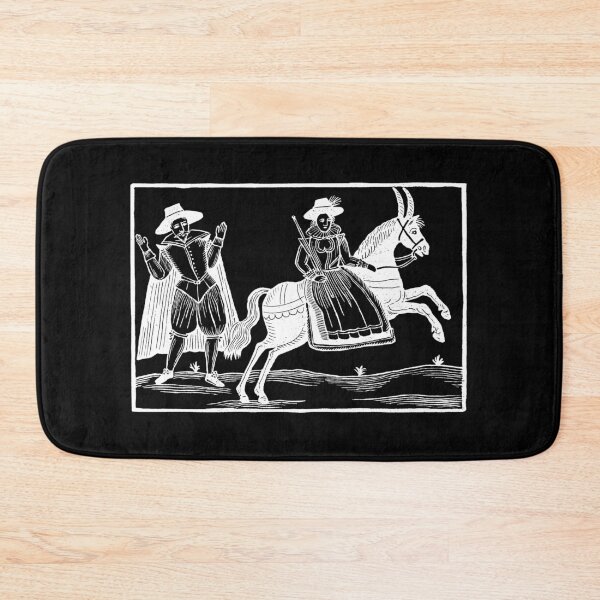 Item preview, The Devil and the Maiden woodcut - White on Dark designed and sold by Pixelchicken.