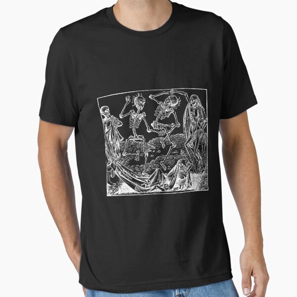 Vista previa del artículo con la obra «Danza Medieval de la Muerte Danza Macabra Esqueletos Danzantes», diseñado y vendido por Pixelchicken.